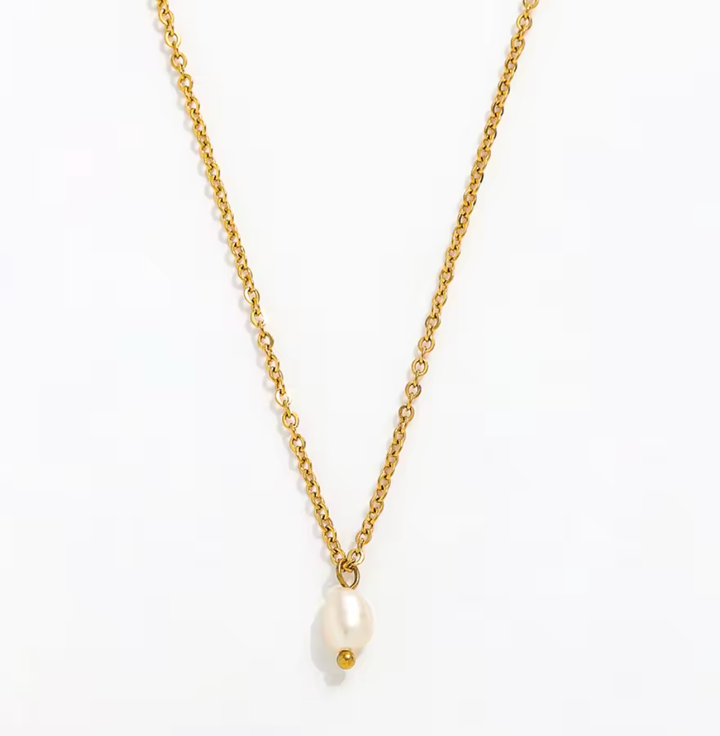 Isla Pearl Necklace - Gold