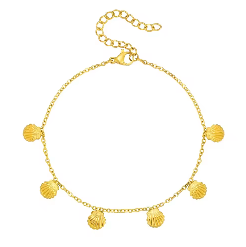 Marella Seashell Anklet - Gold