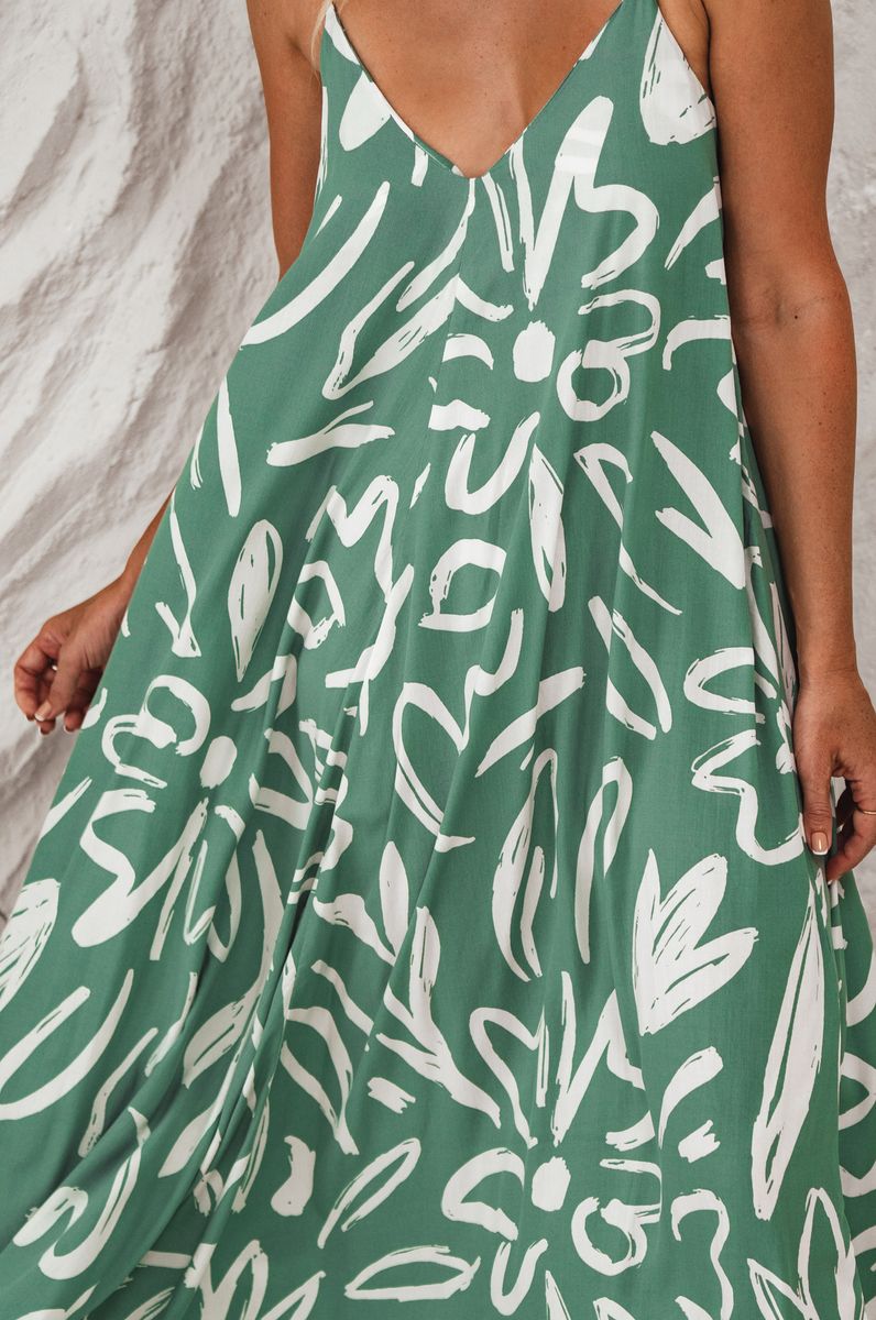 Havana Silky Strappy Maxi Dress