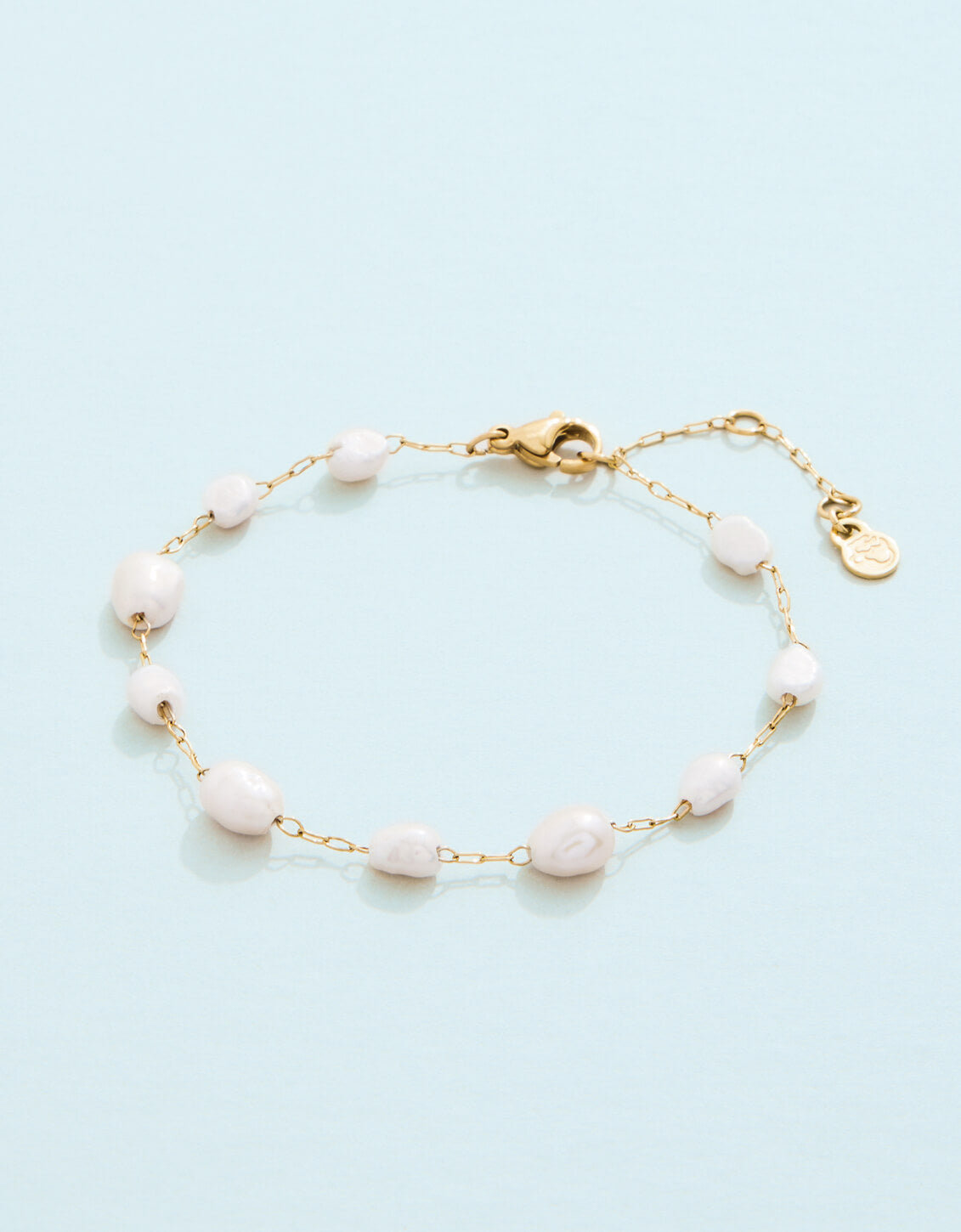SP Buckingham Bracelet 7-8” Pearl
