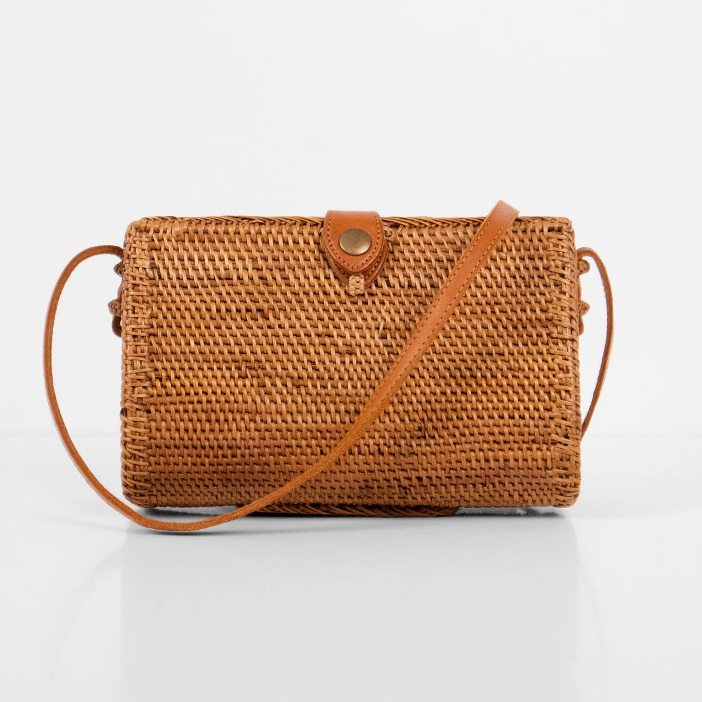 Bali Rattan Crossbody Clutch