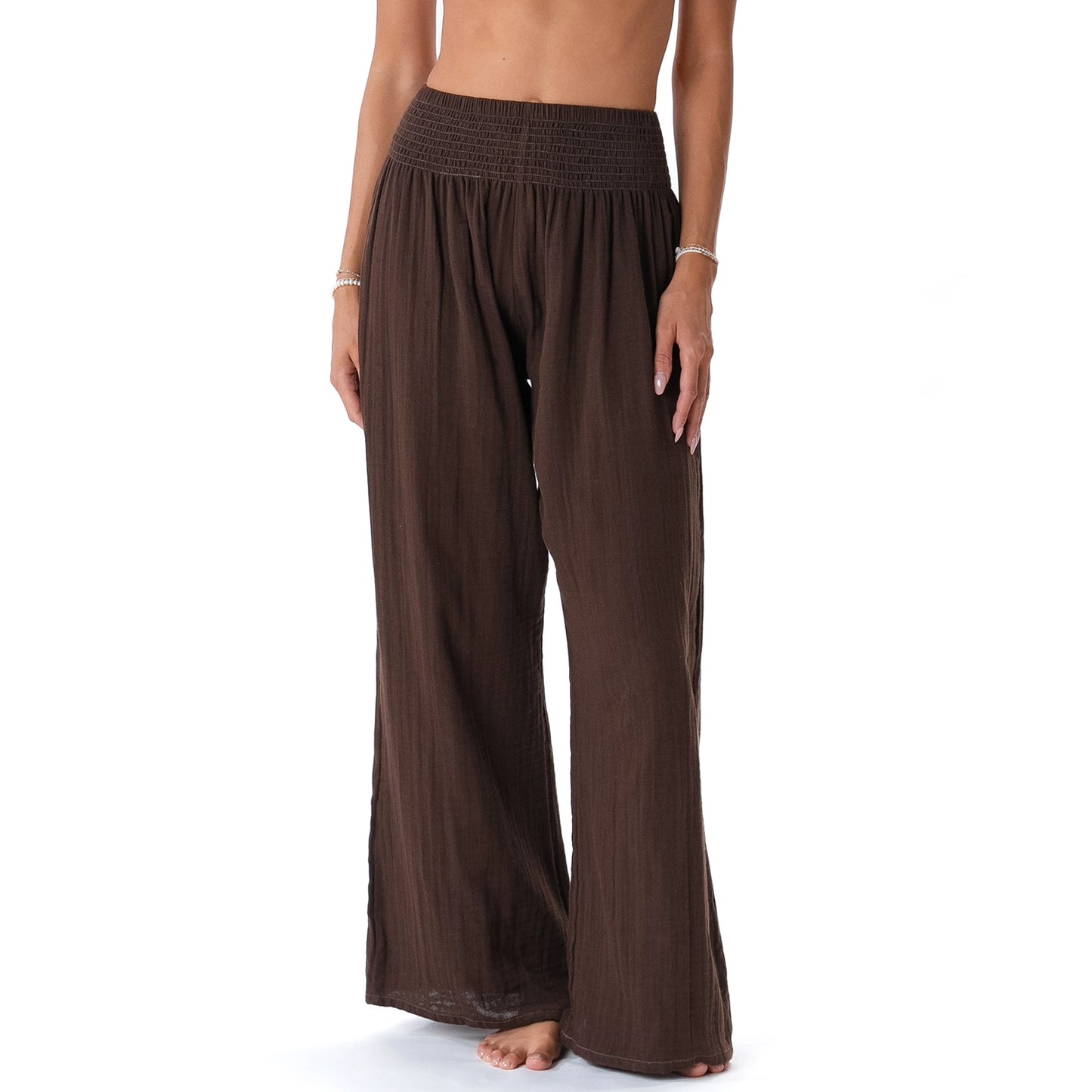 Lotus & Luna Wide Leg Cotton Pants