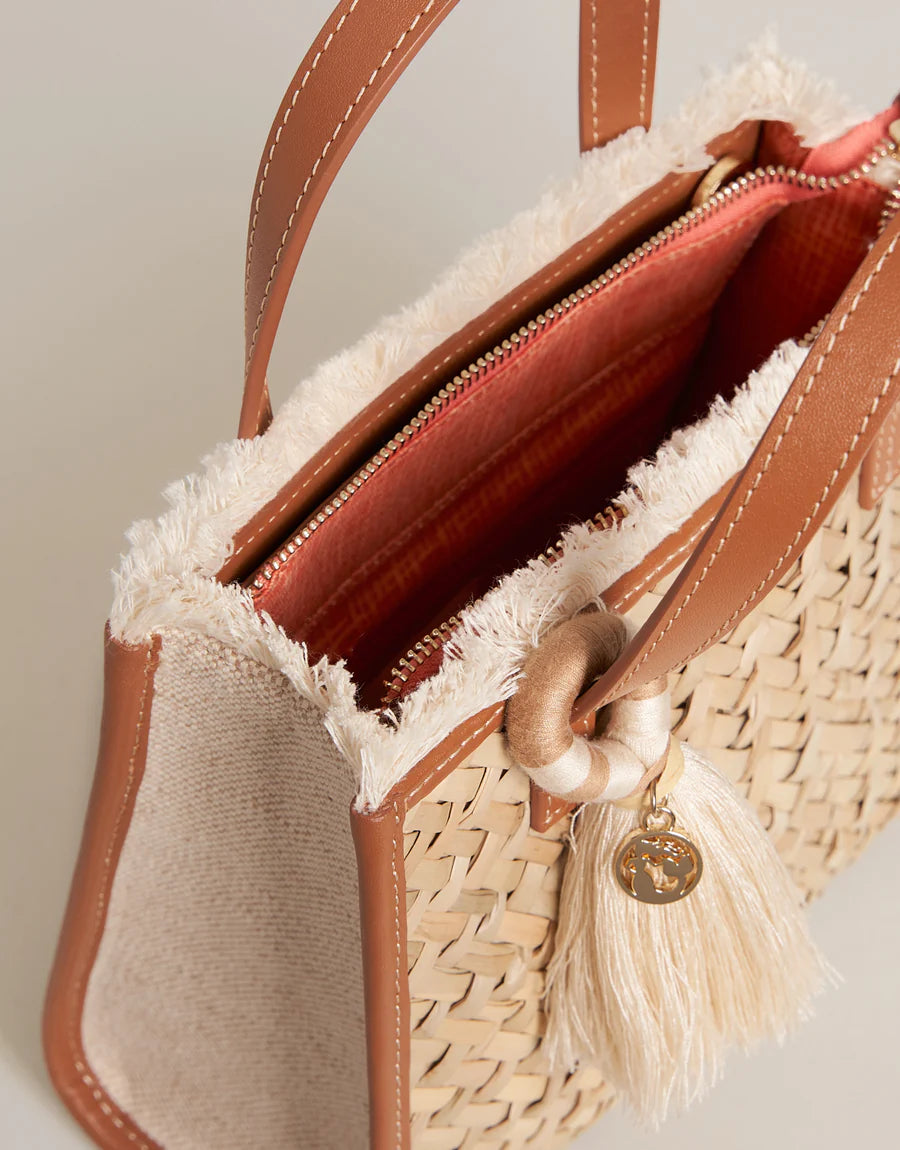 Straw Dune Satchel Crossbody