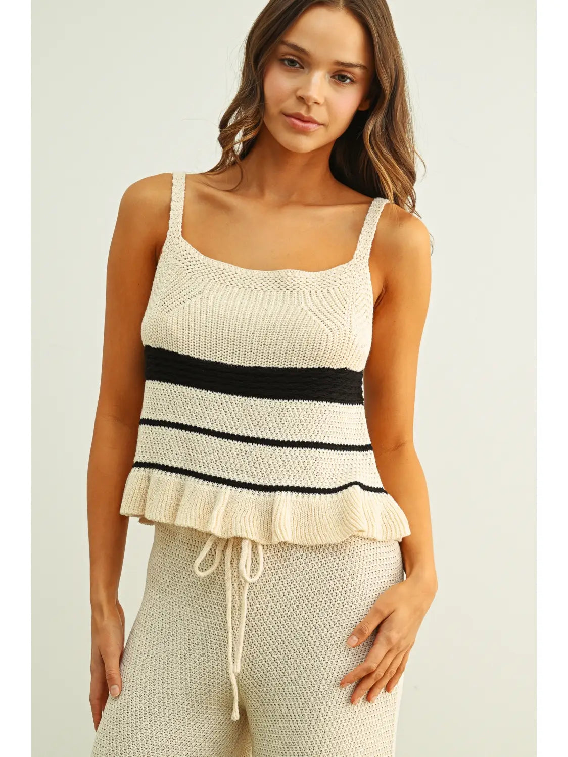 Casa Blanca Ruffled Hem Top