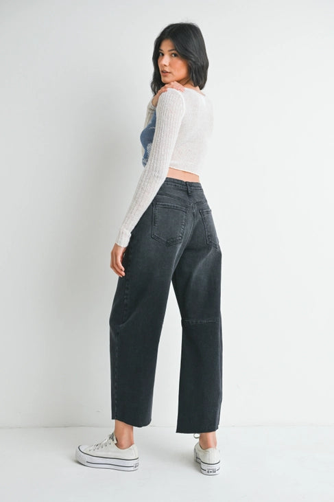 Bailey Black Barrel Jeans