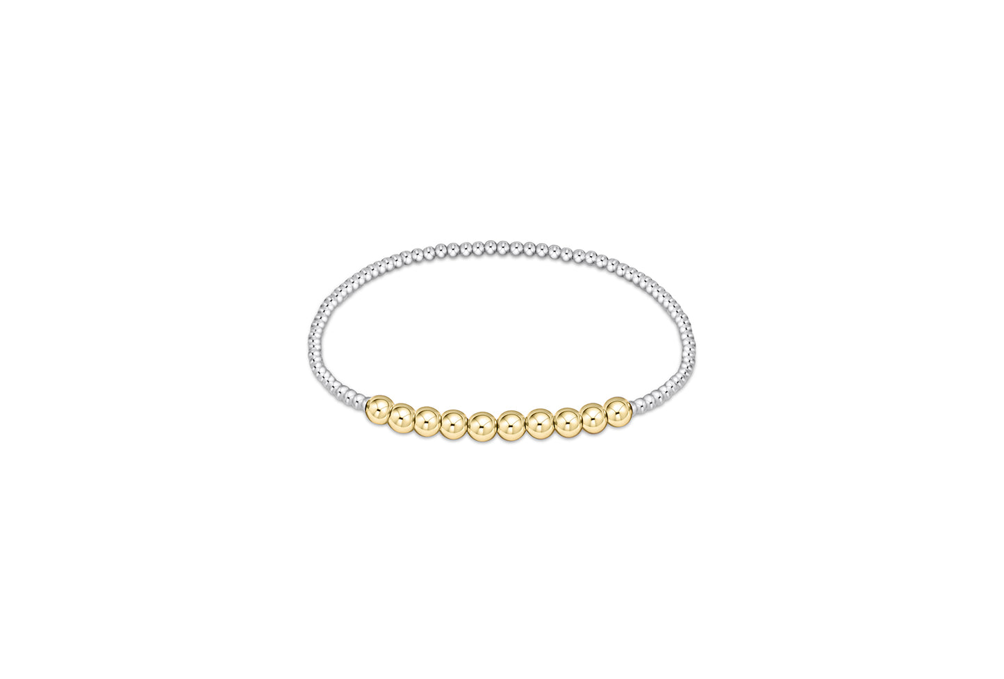 Classic Beaded Bliss 2mm Bead Bracelet - 4mm - Mixed Metal