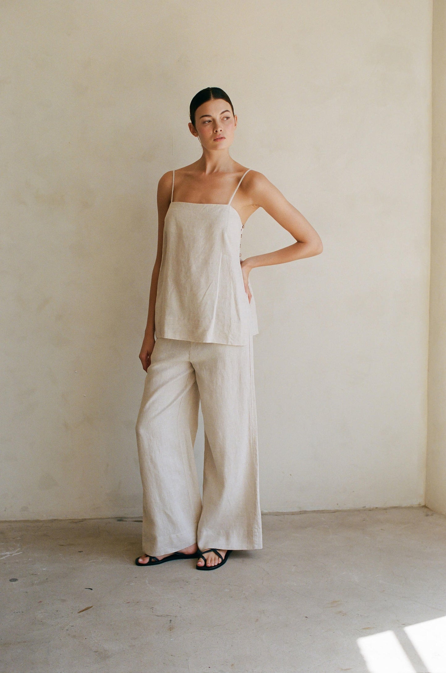 Julieta Linen Tank Top