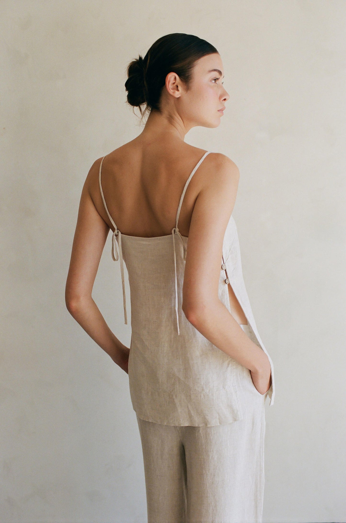 Julieta Linen Tank Top