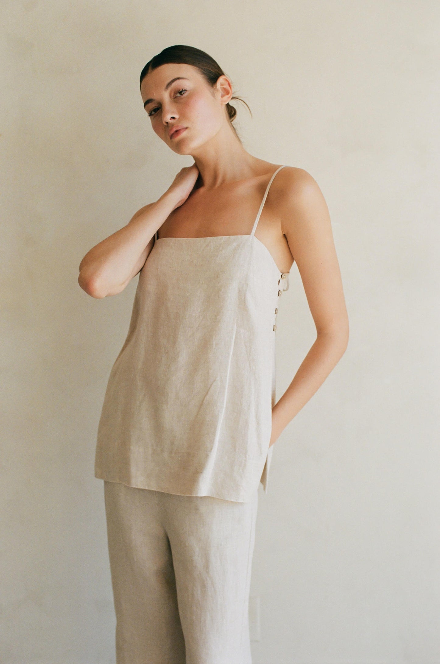 Julieta Linen Tank Top