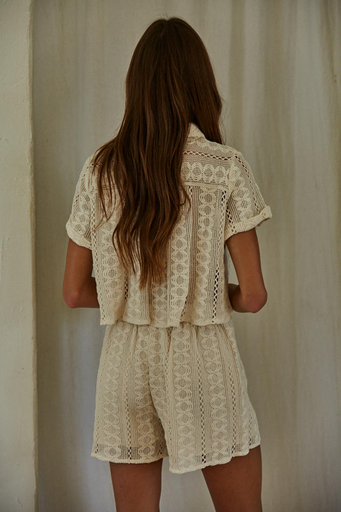 Rayah Crochet Woven Top