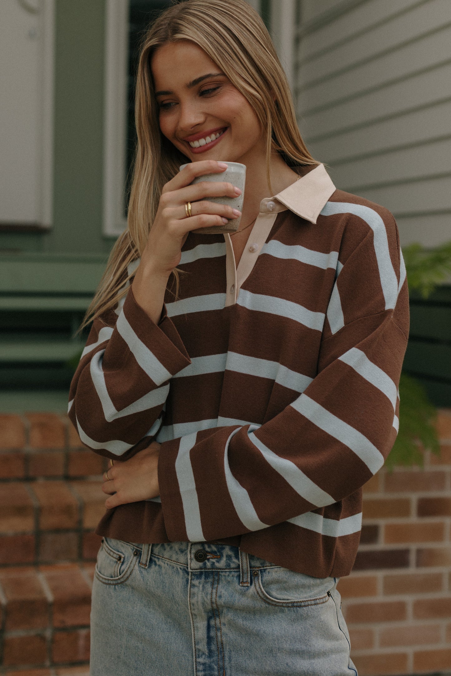 Rugby Polo Knit Sweater