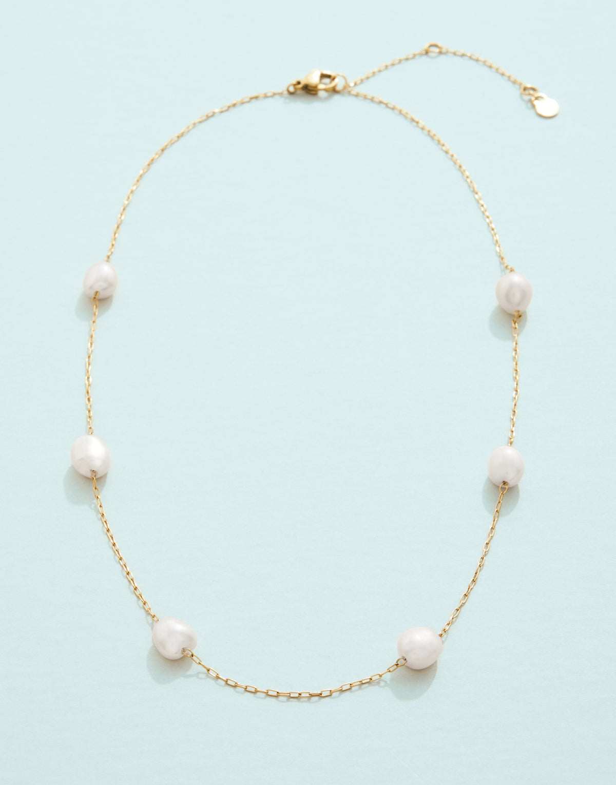 SP Buckingham Necklace 16" Pearl
