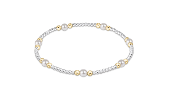 Purpose Pearl 4mm Bead Bracelet - Mixed Metal