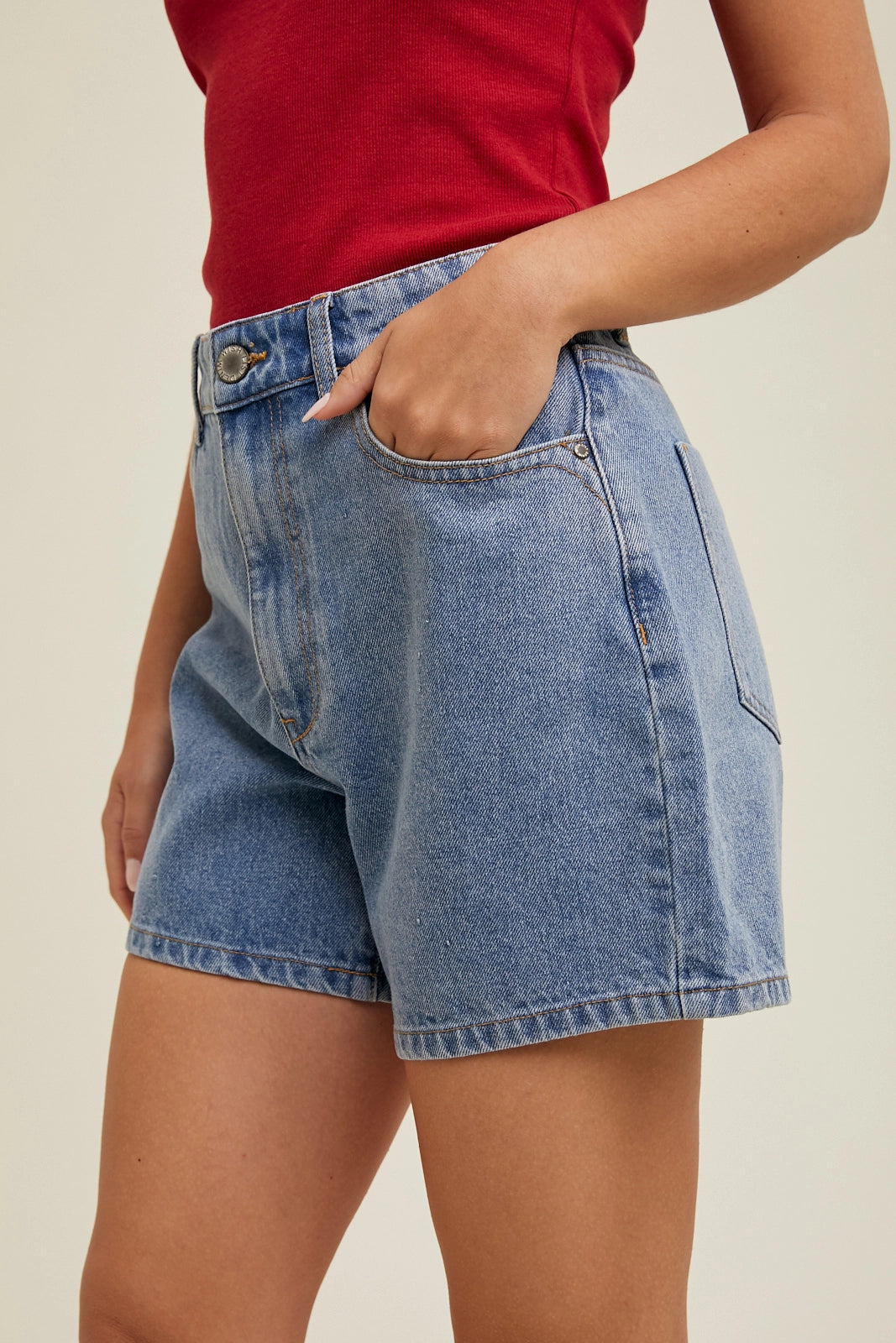 Classic Denim Mom Shorts