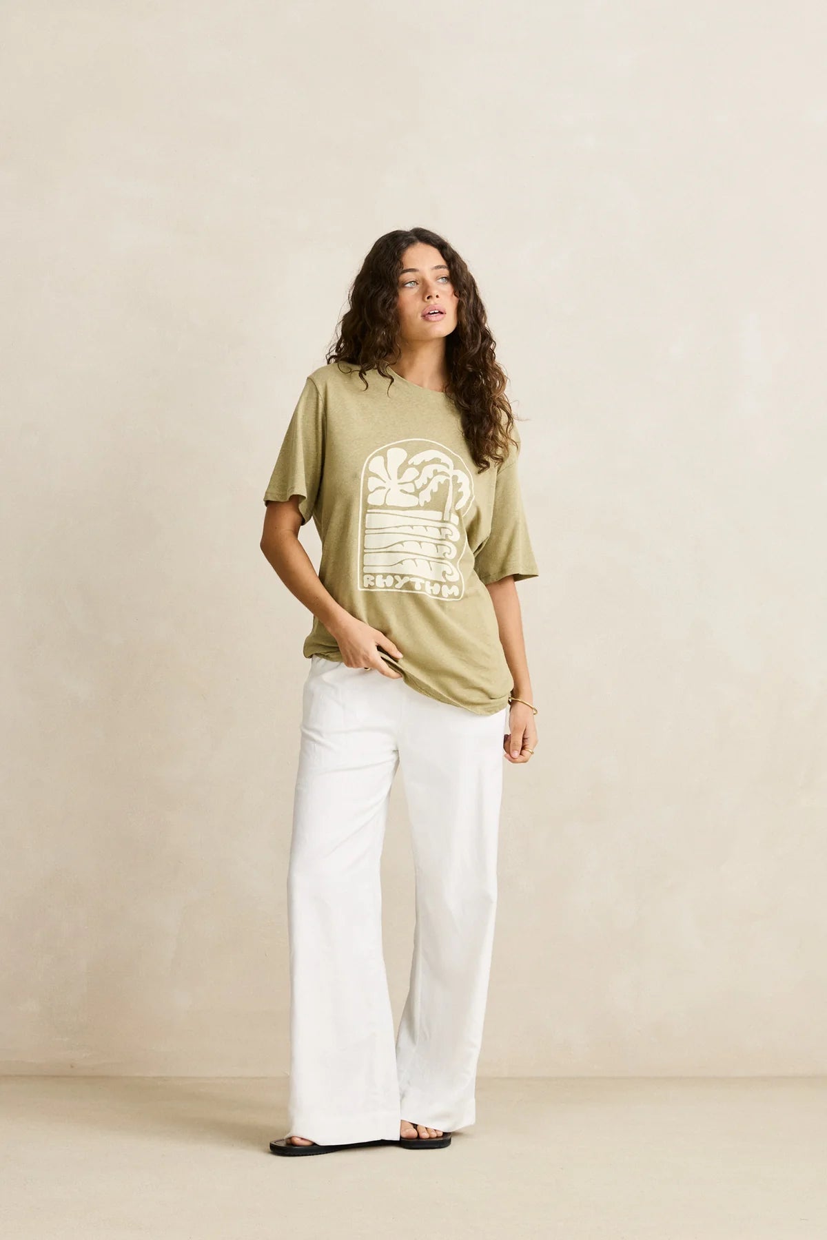 Palm And Sun Oversized T-Shirt