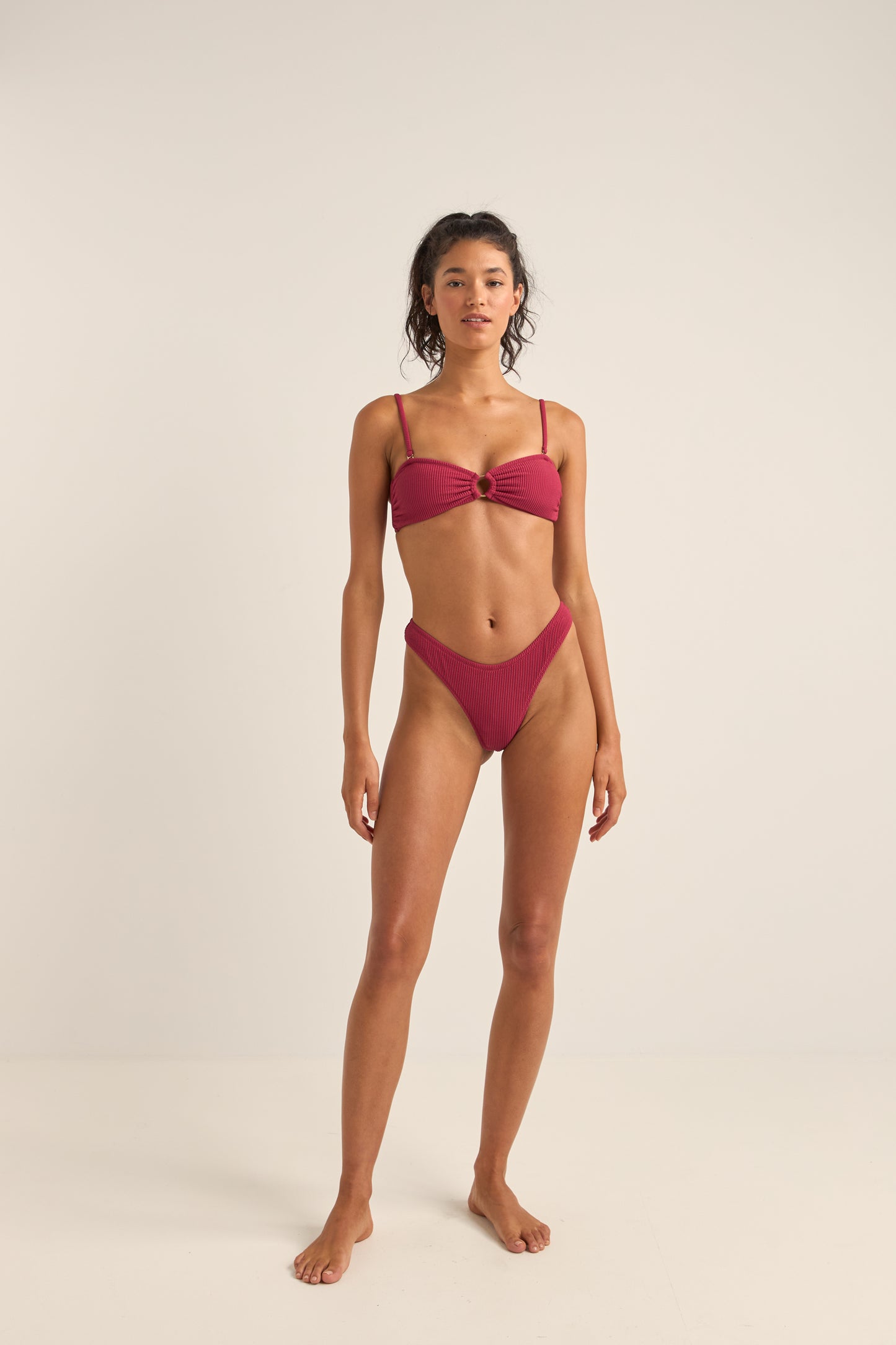 Isla Ribbed Bandeau Top
