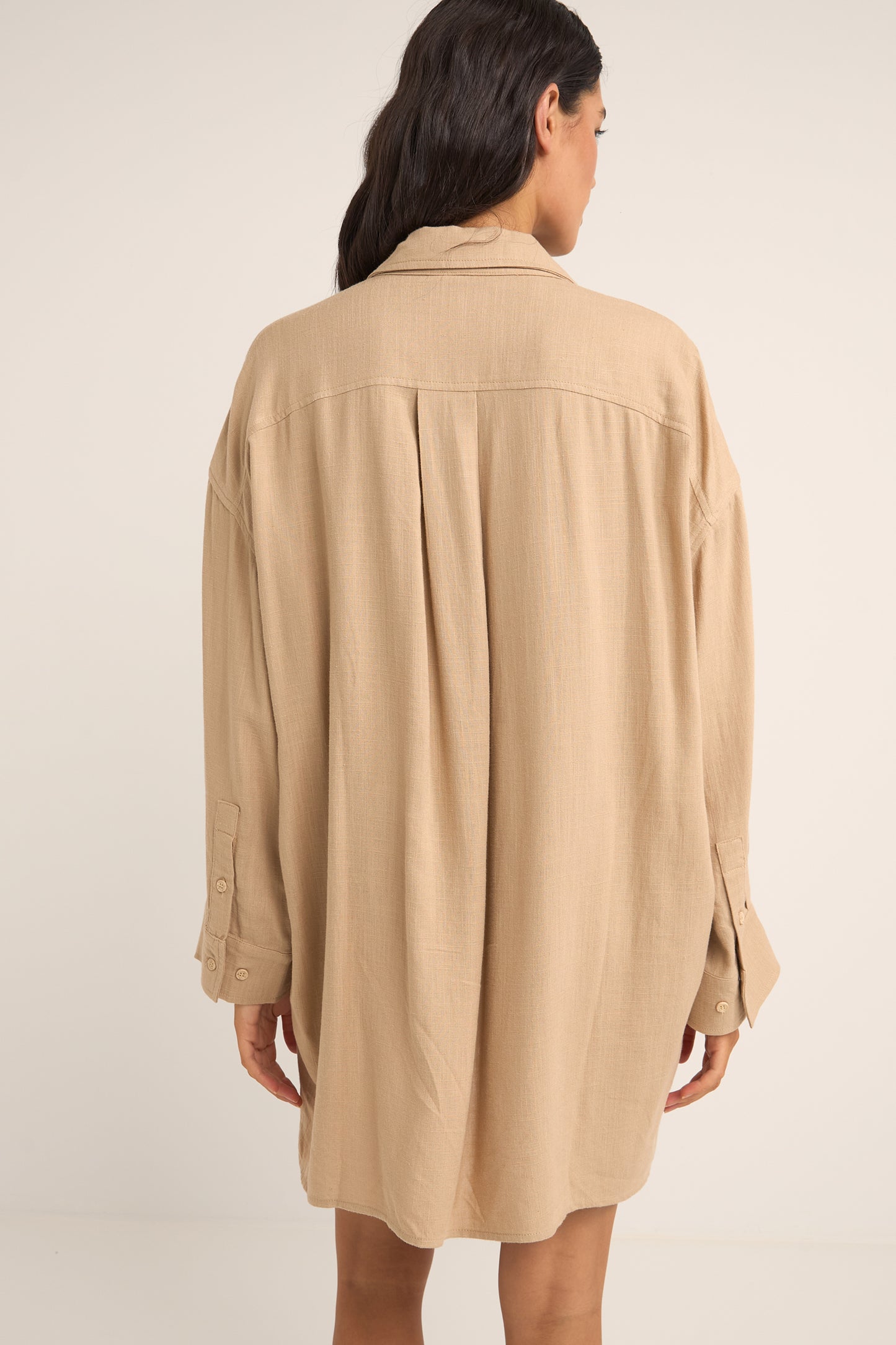 Sun Ray Long Sleeve Shirt Dress