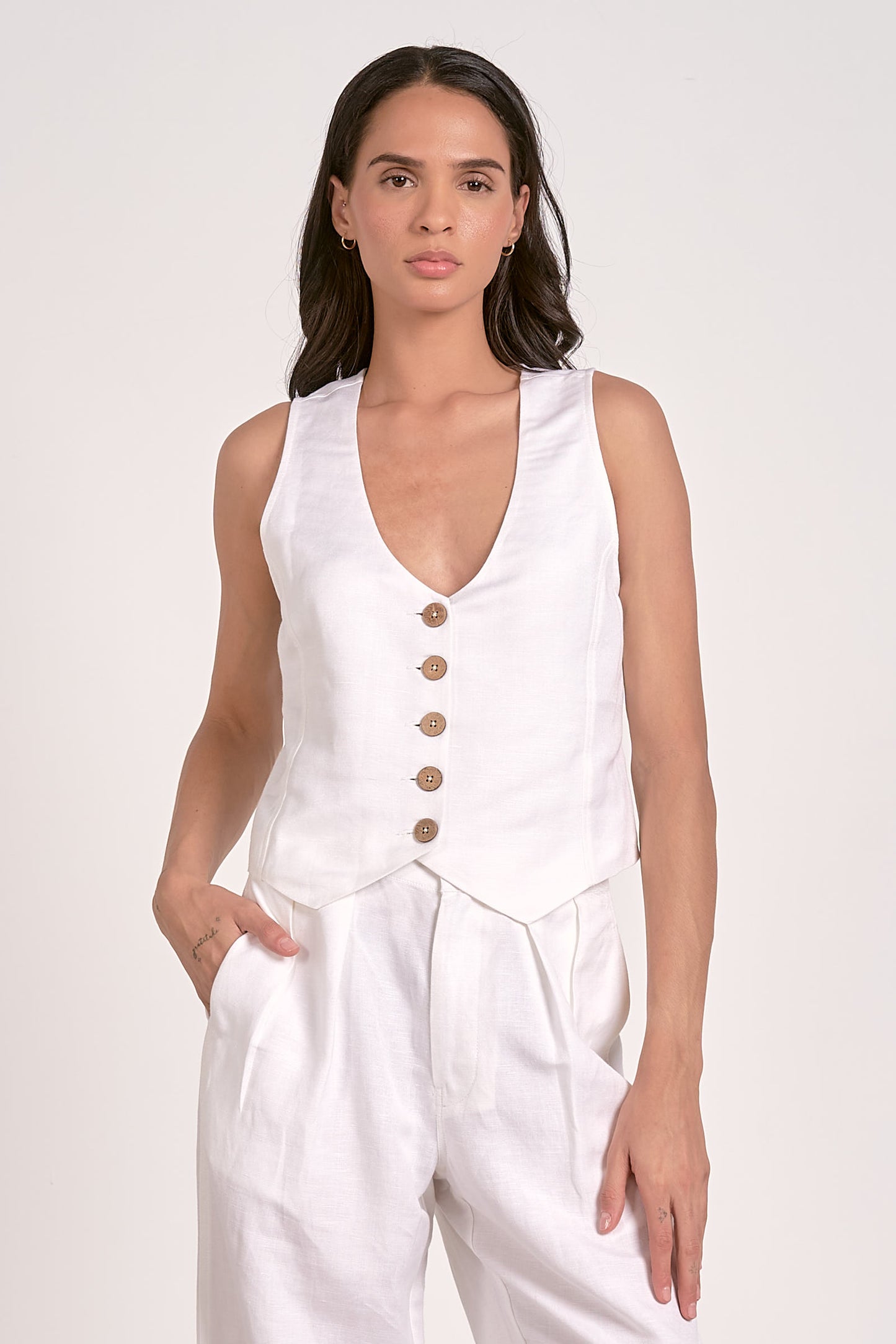 Beach Business Button Vest