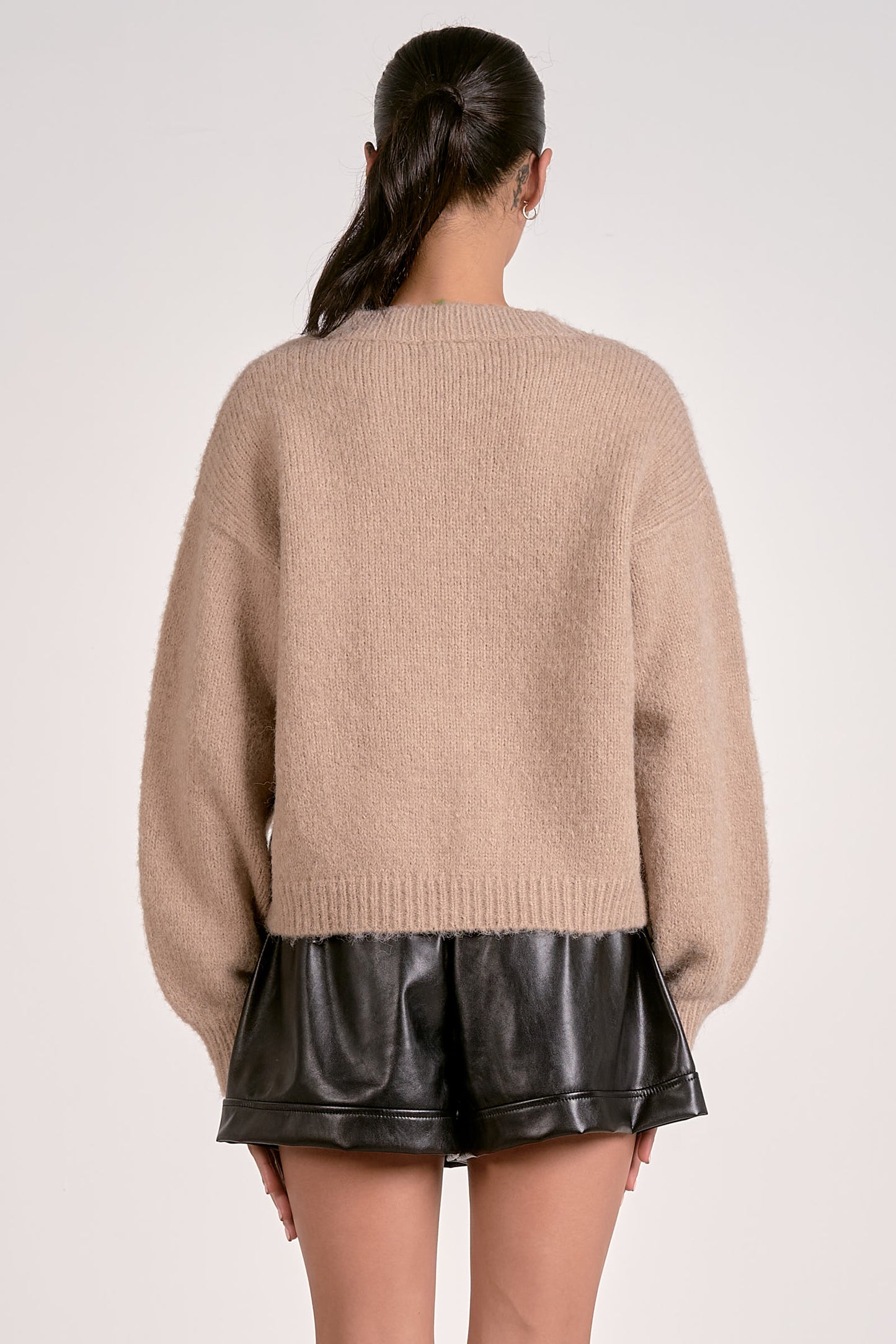 Macchiato Tie Front Cardigan