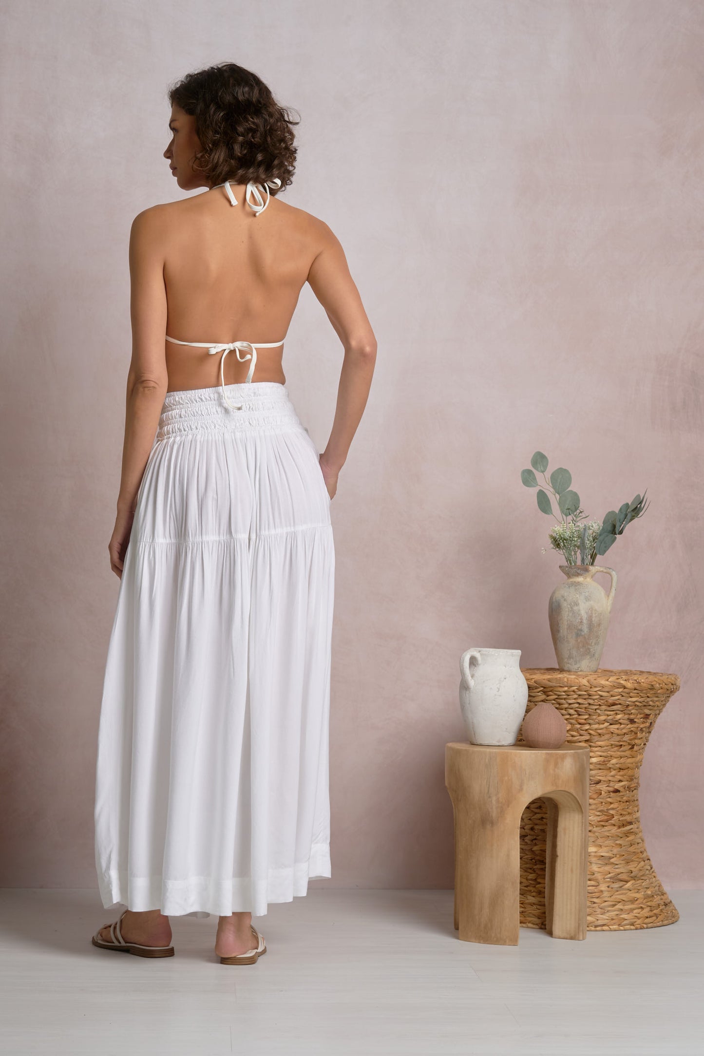 White Sands Smock Midi Skirt