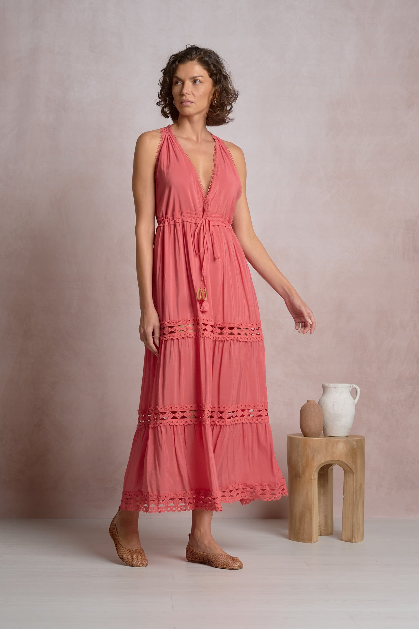 Sunset Pink Maxi Dress