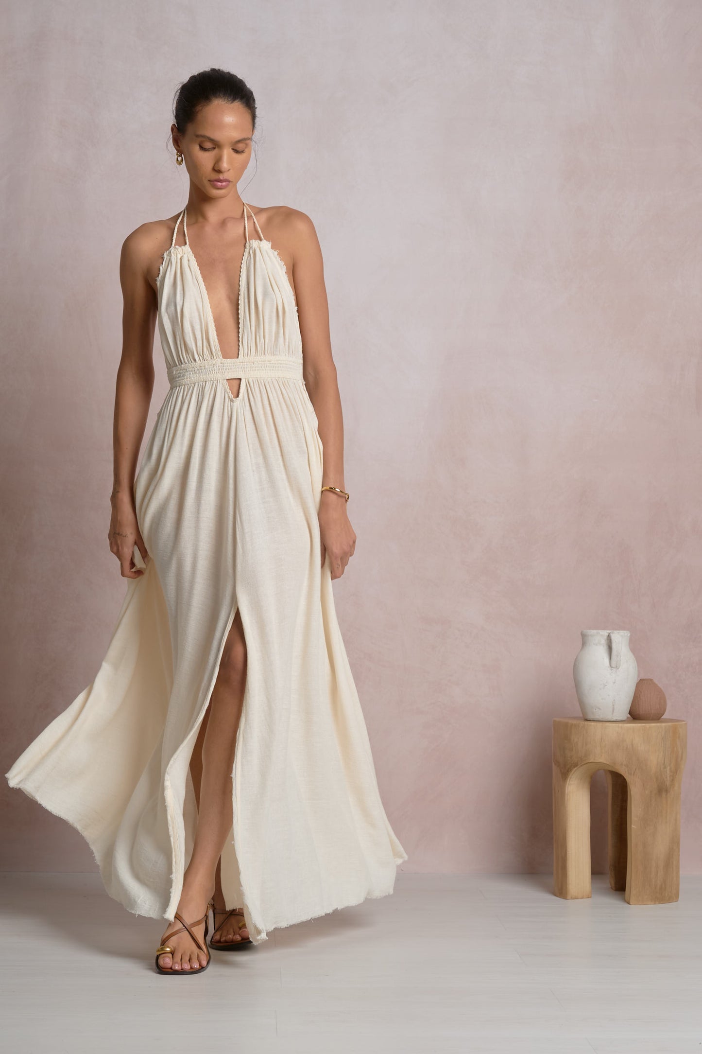 Godess Halter Maxi Dress