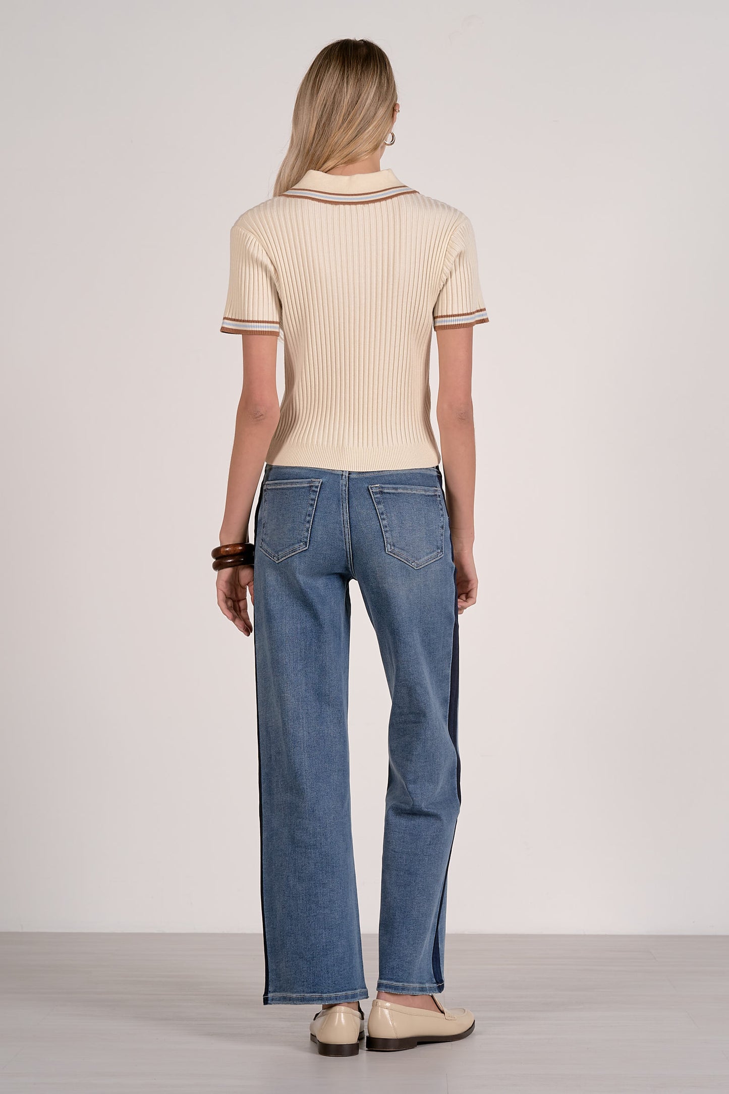 Cream Collared Short Sleeve