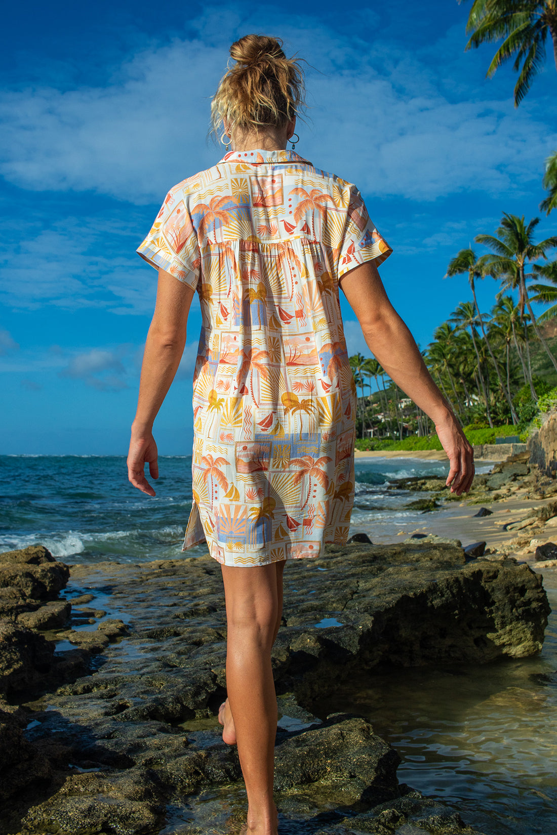 Postcard Shirt Dress