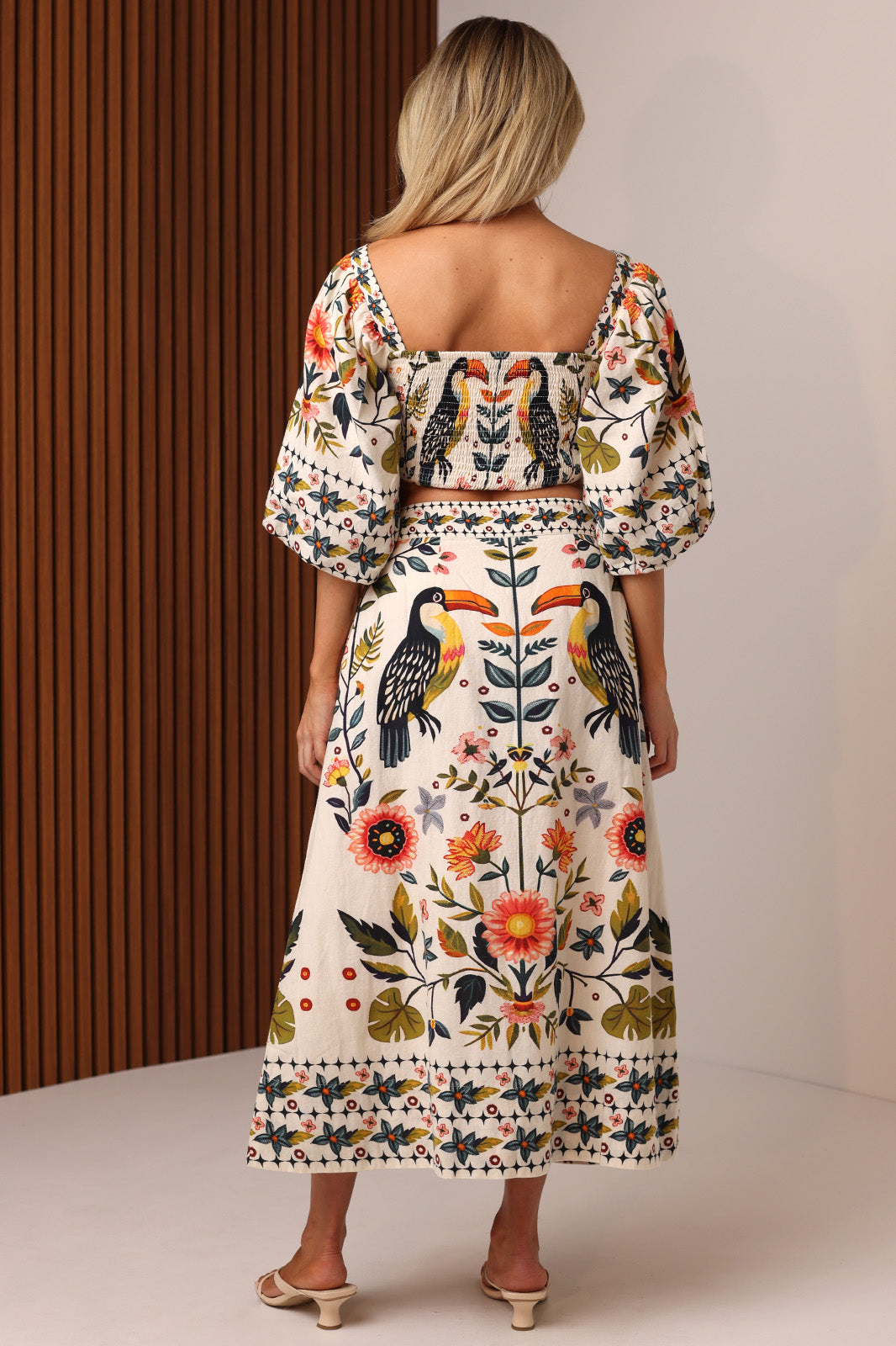 Birdsong Blossom Midi Skirt