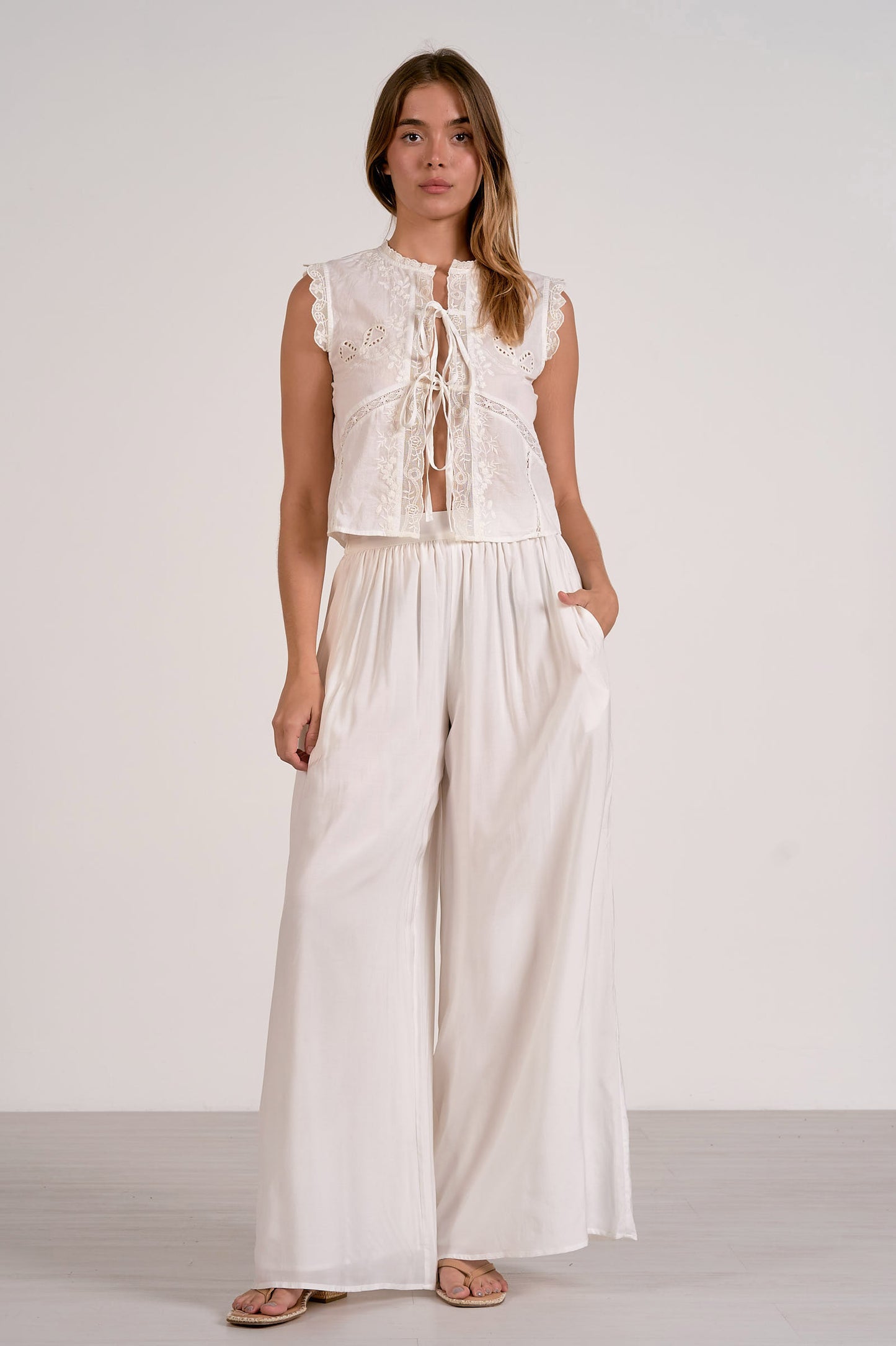 White Porcelain Tie Top