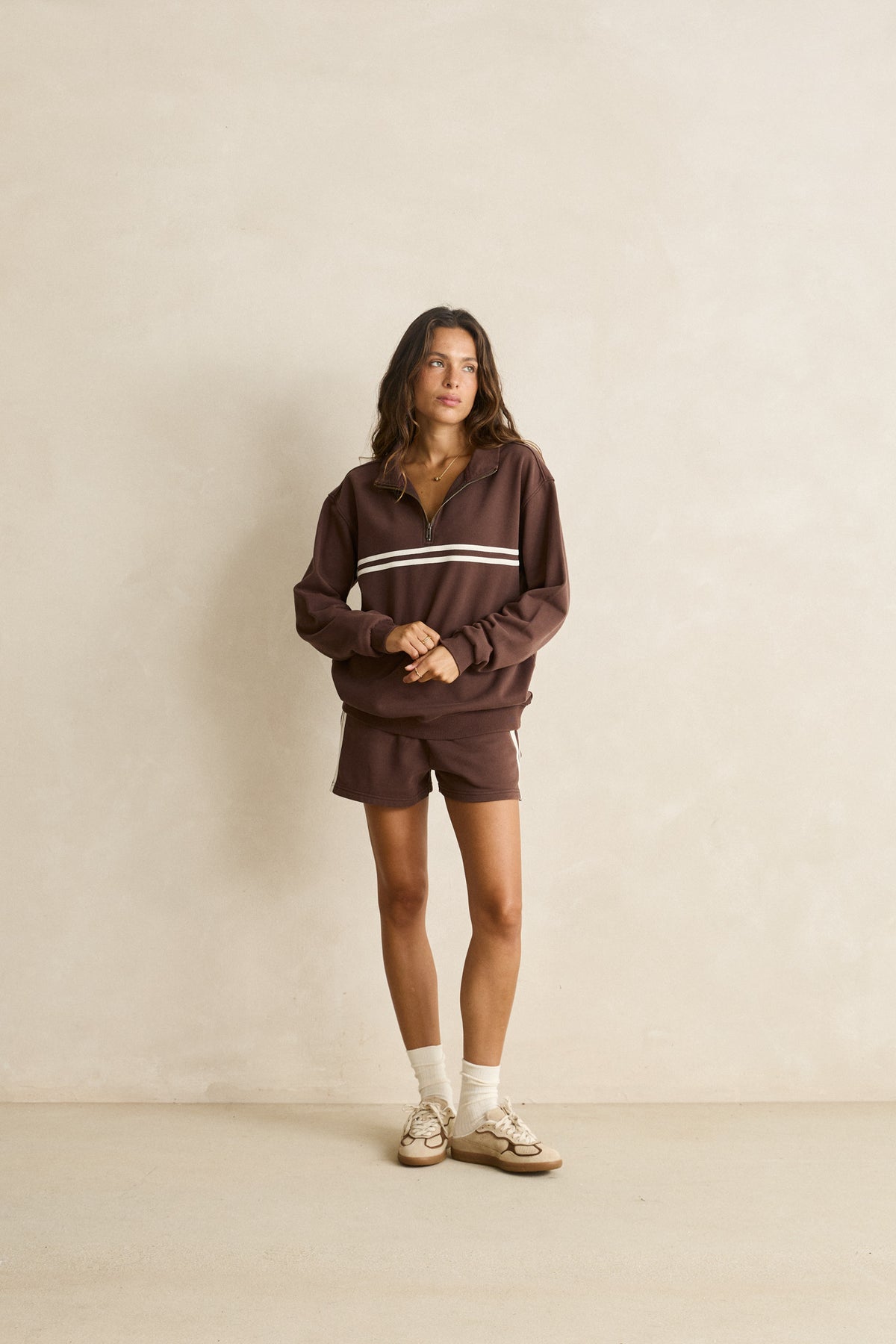 Contrast Sun Washed Terry Fleece Short