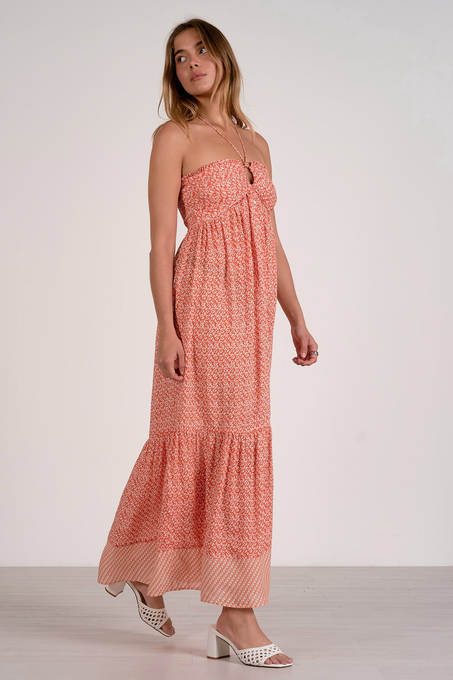 Zina Tie Front Maxi