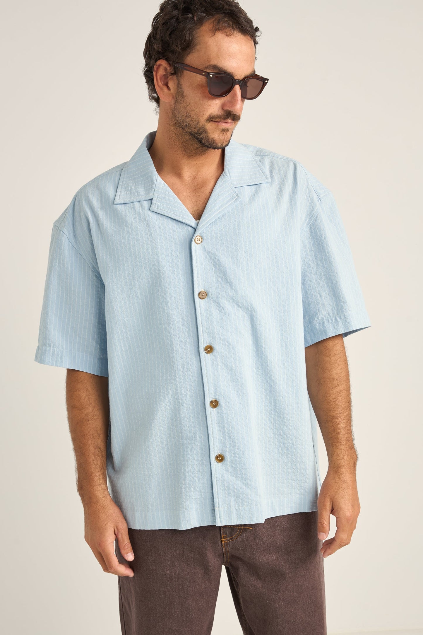 Relaxed Stripe Short Sleeve Shirt