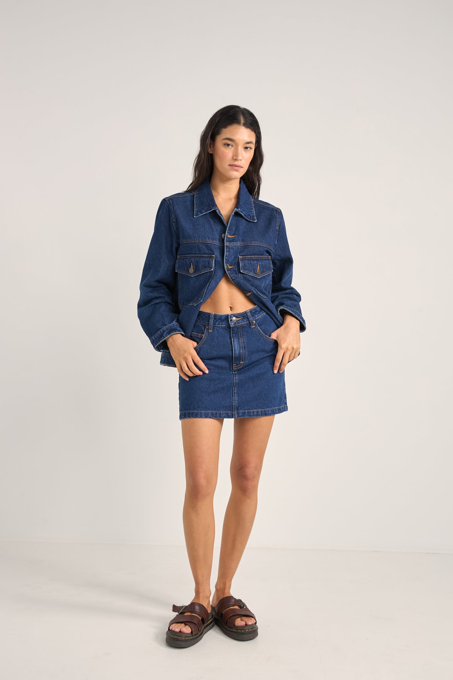 Demi Denim Mini Skirt