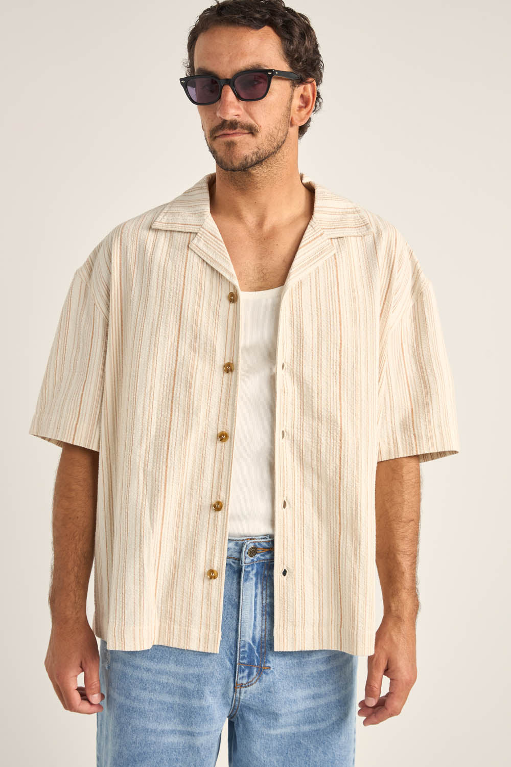 Benny Relaxed Stripe Short Sleeve Shirt