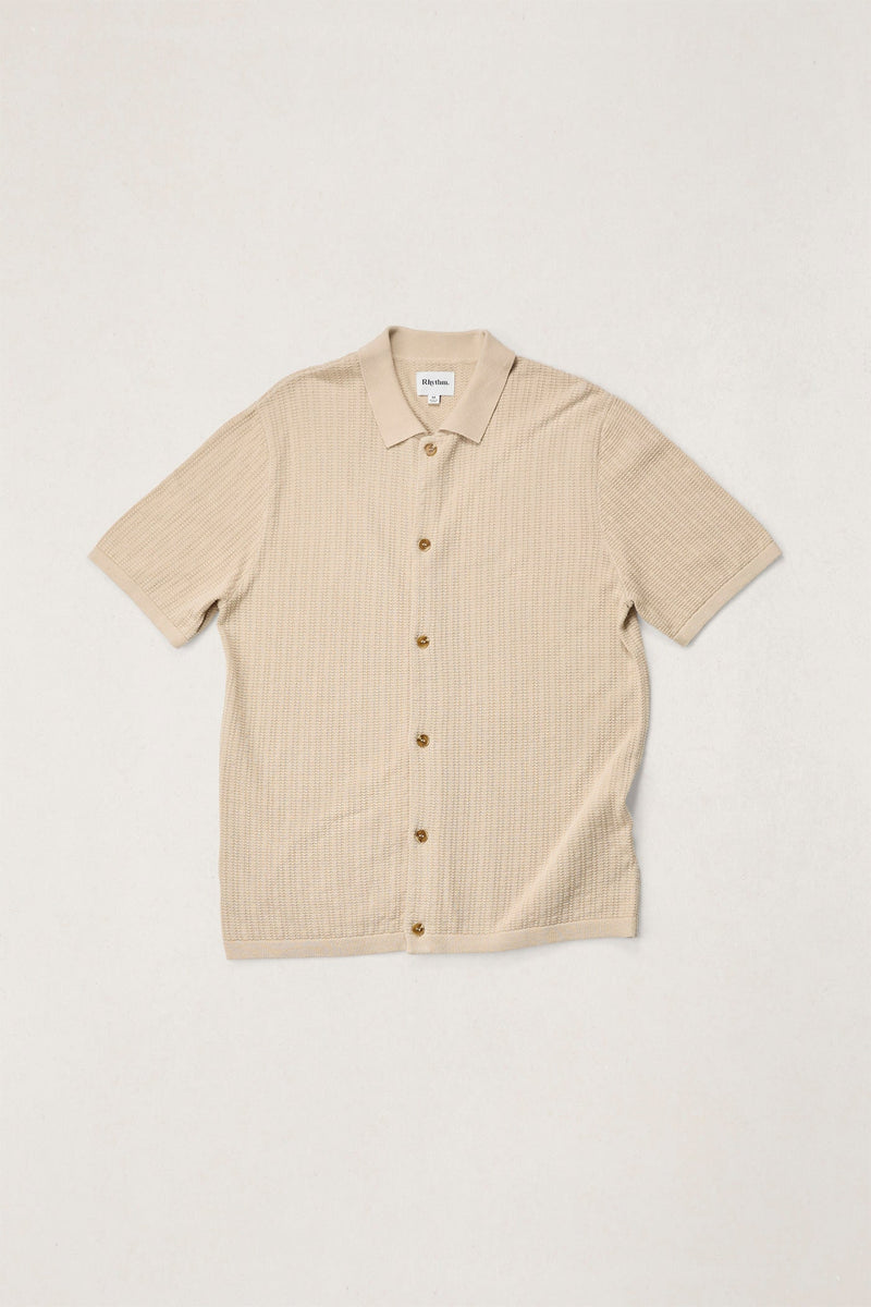 Textured Knit Short Sleeve Shirt