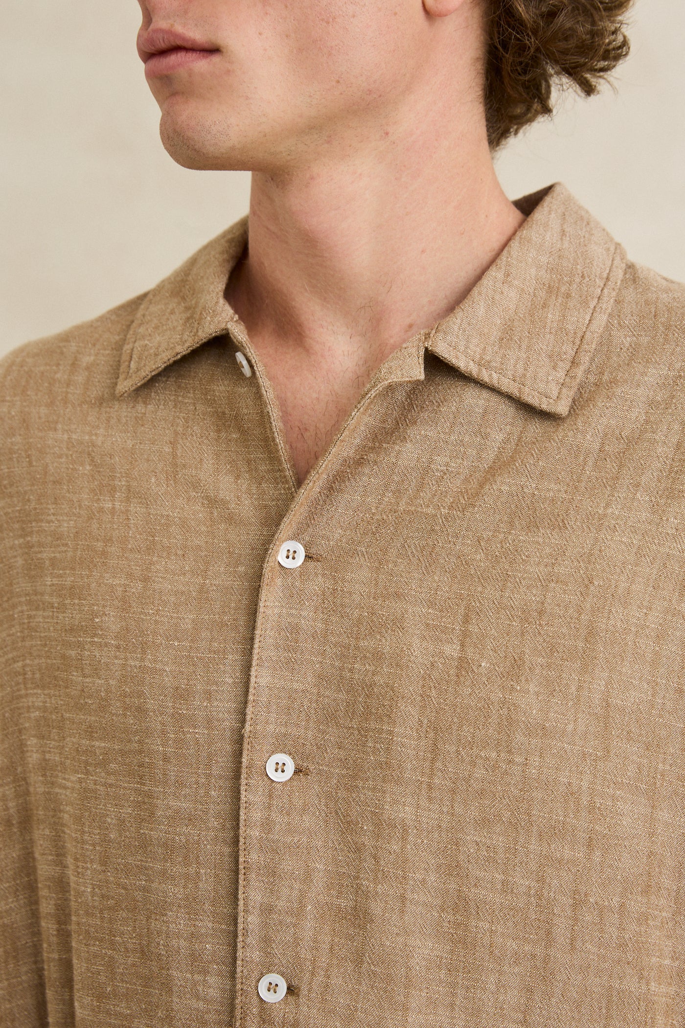 Linen Chambray Long Sleeve Shirt
