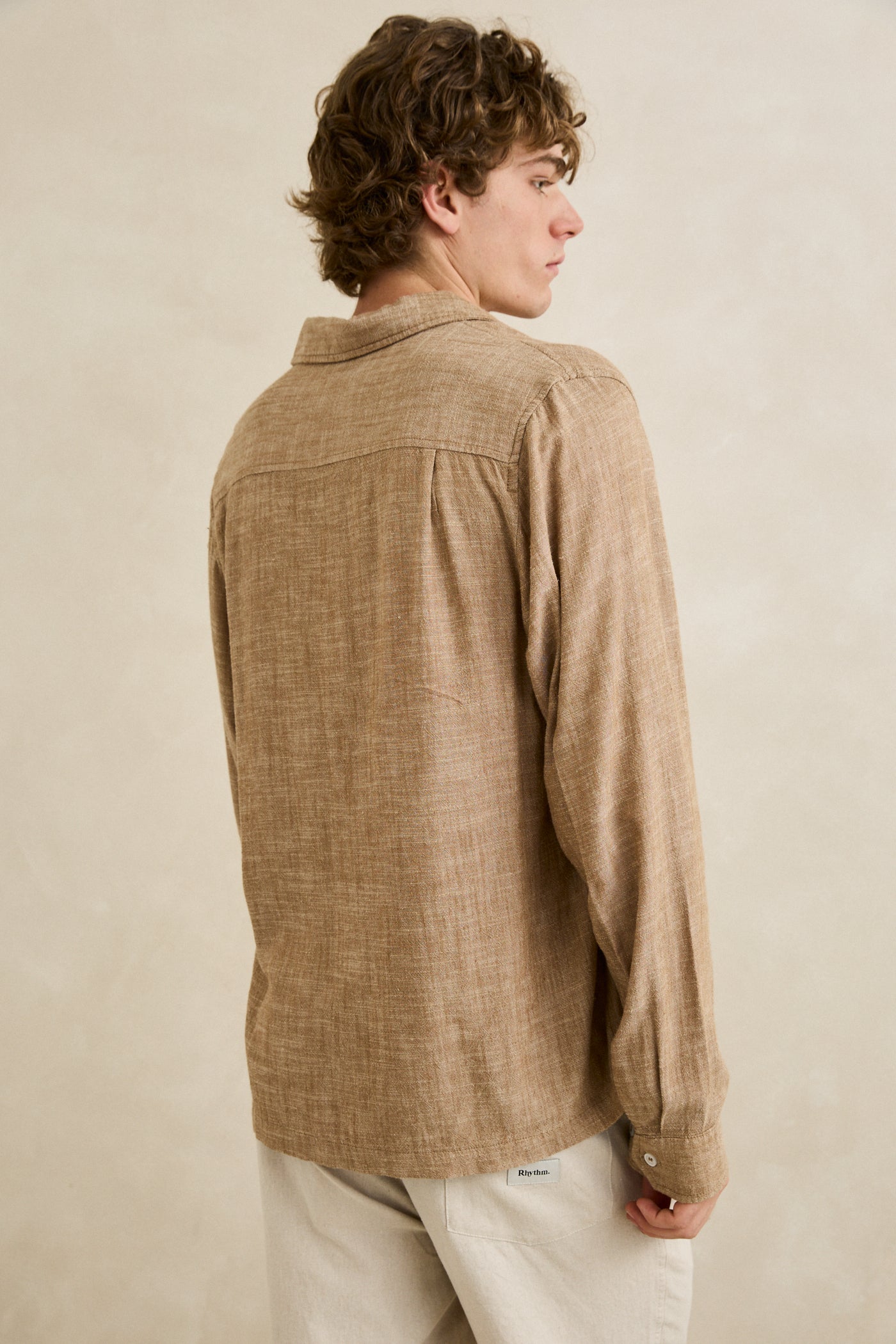 Linen Chambray Long Sleeve Shirt