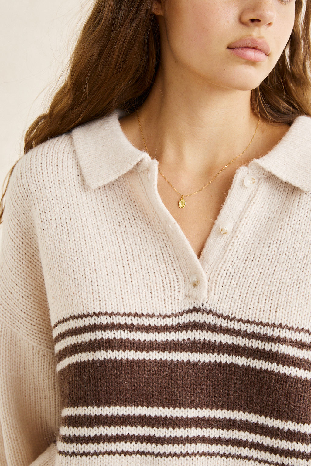 Strata Knit Collared Jumper