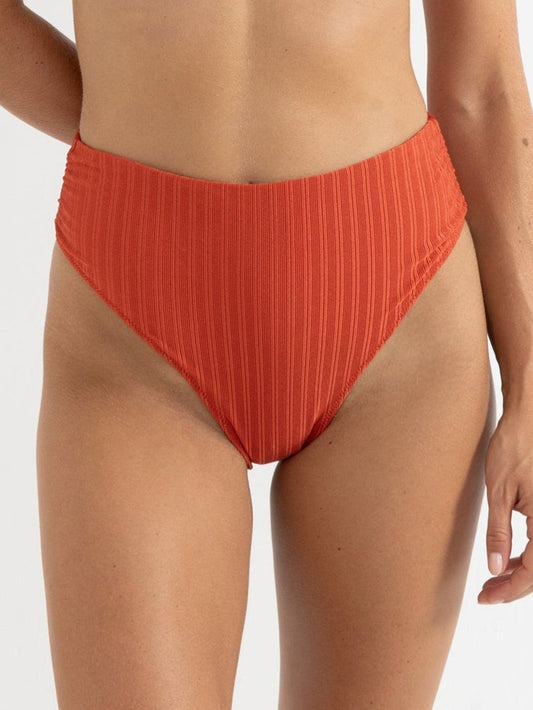 Pacific Rib Gathered Hi Waist Pant