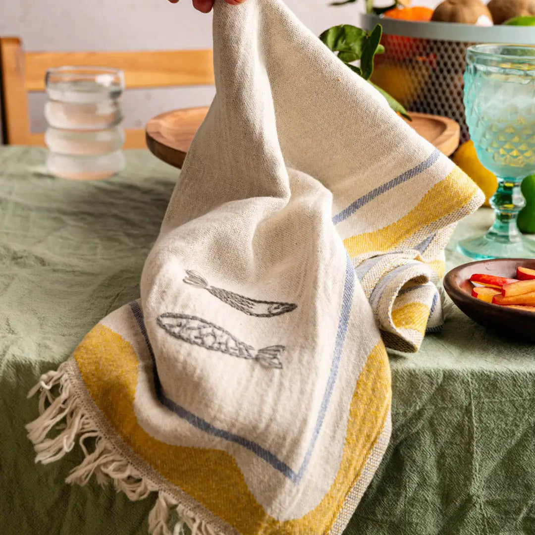 Hand Stitched Kitchen Towel Set