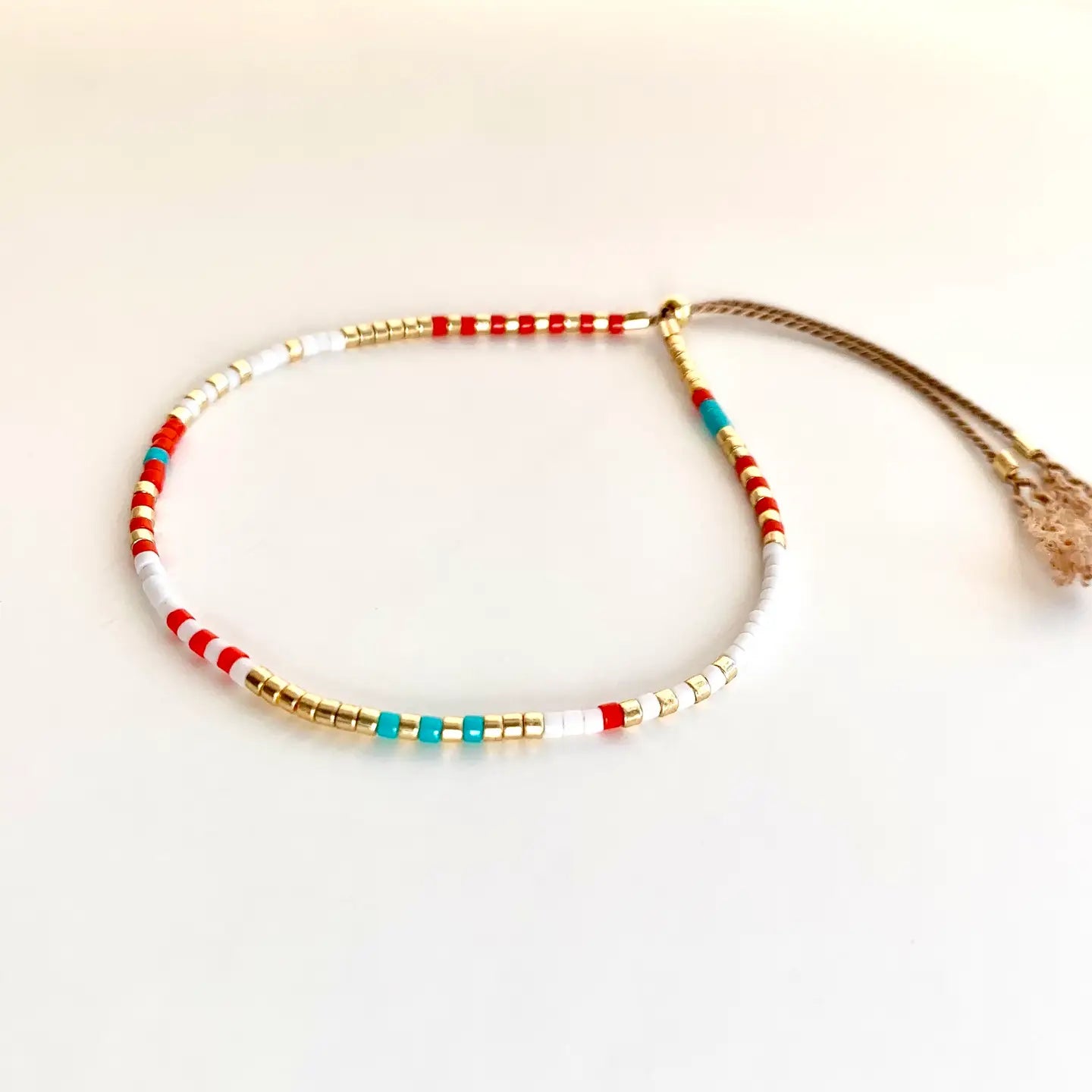 Beaded Bracelet with Adjustable Clasp