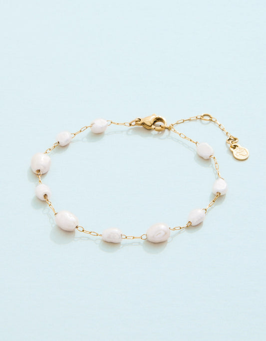 SP Buckingham Bracelet 7-8” Pearl