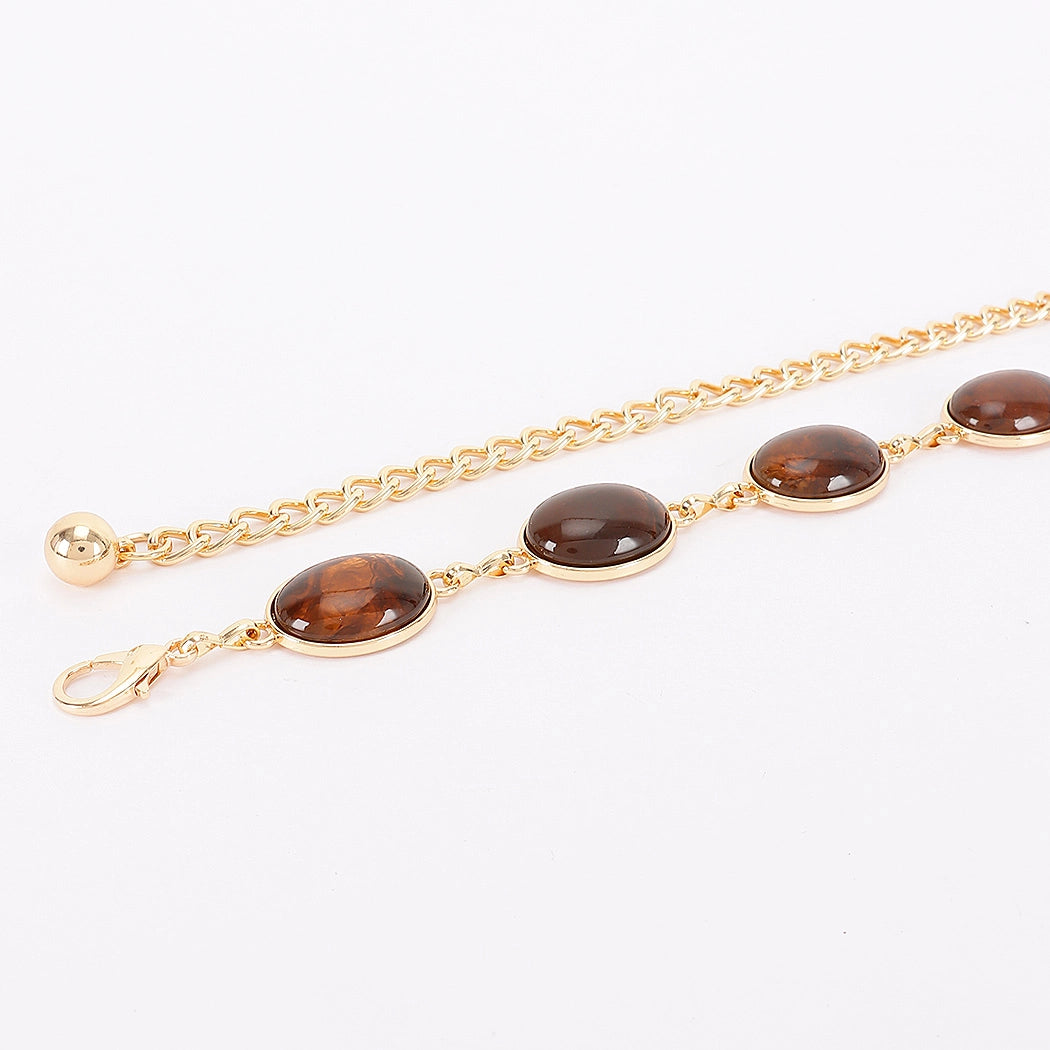 Vintage Acrylic Metal Chain Belt