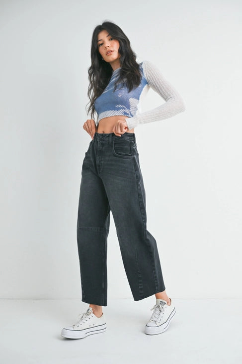 Bailey Black Barrel Jeans