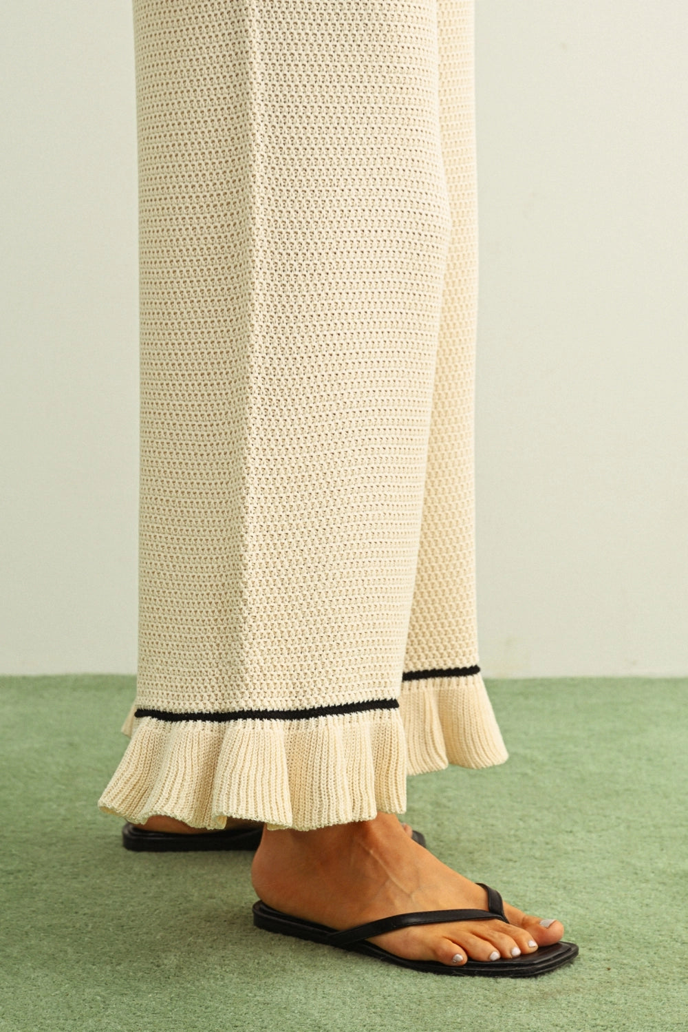 Casa Blanca Ruffled Hem Pants