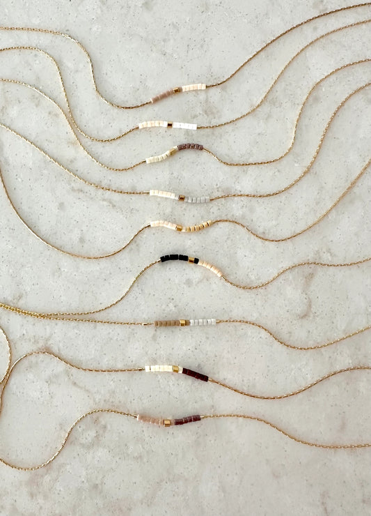 Handmade Minimalist Beaded Necklace