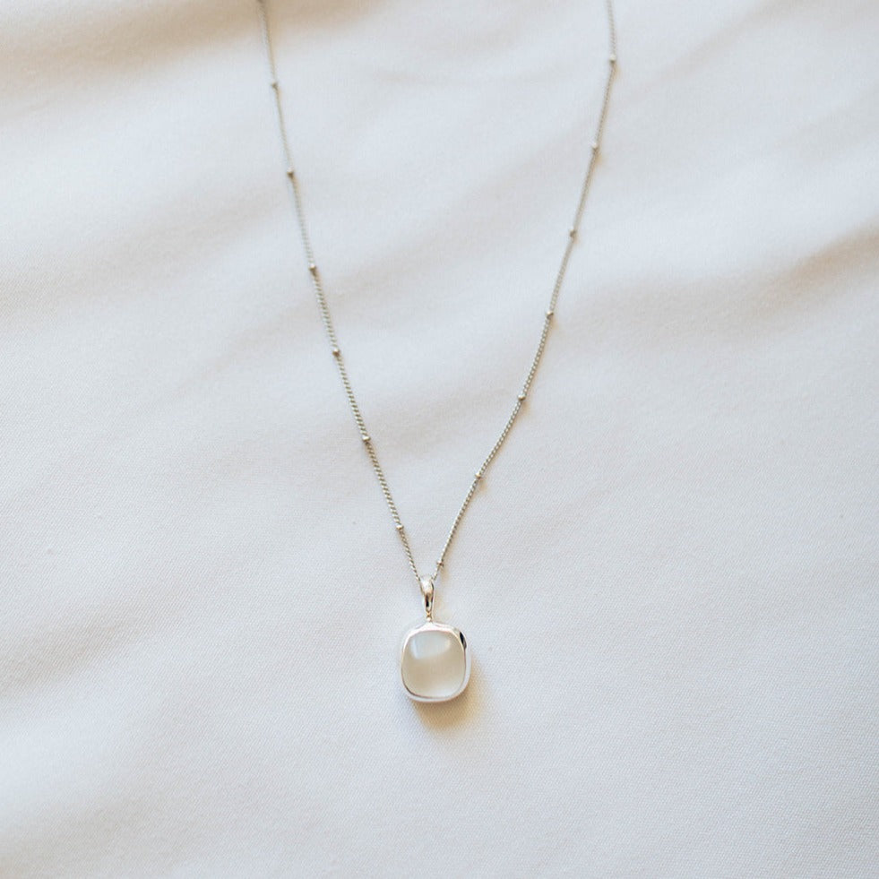 Handmade Sea Glass Necklace 925 Silver