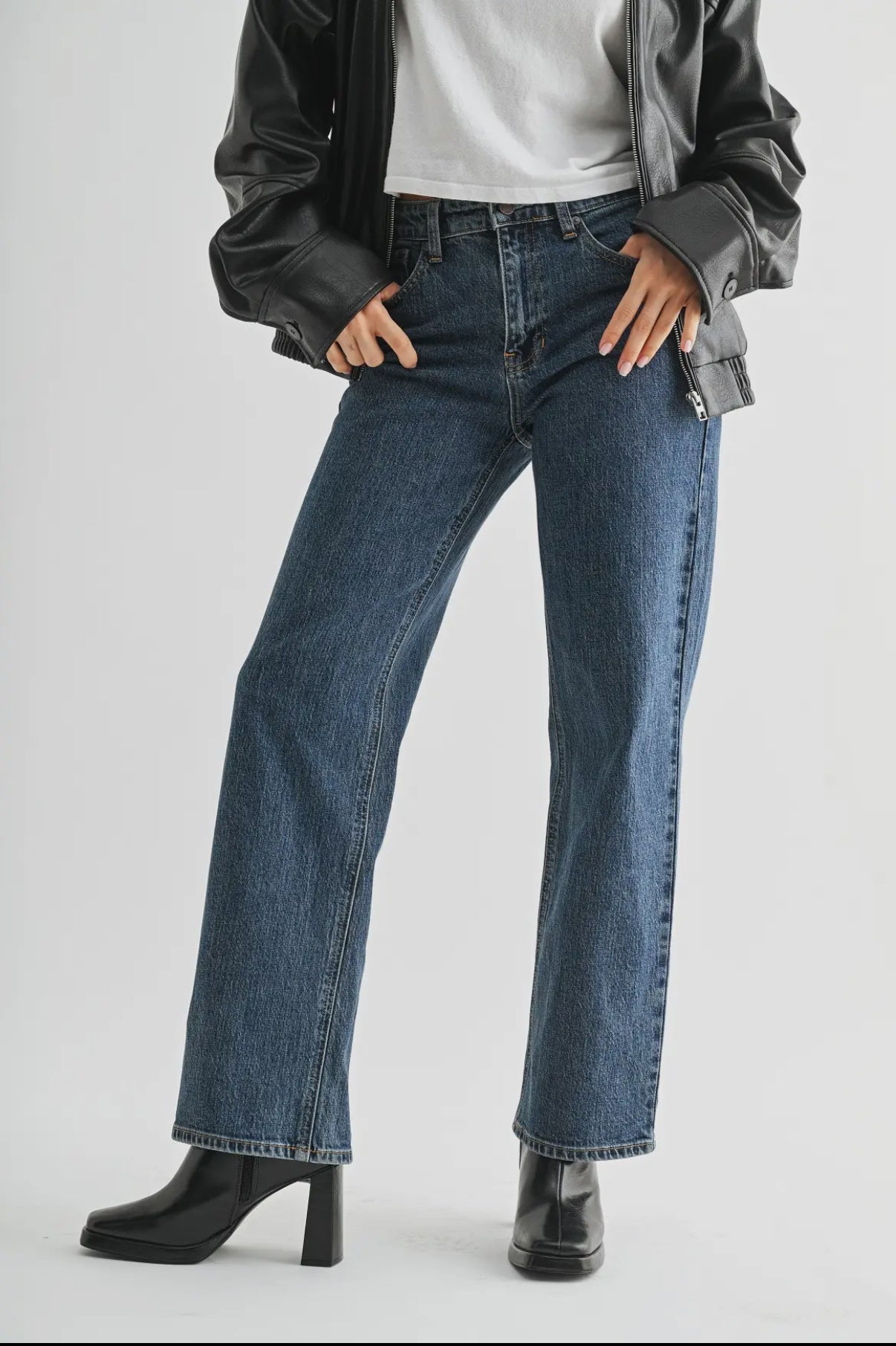 Retro Straight Leg Jeans