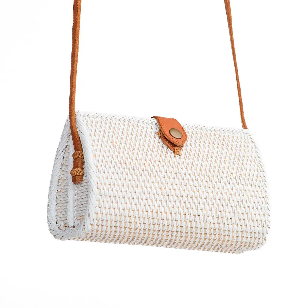 Bali Rattan Crossbody Clutch